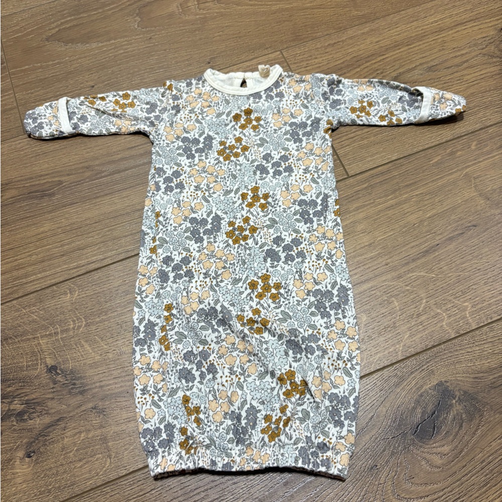 Quincy Mae Bamboo Garden Floral Baby Sleep Gown in 0 - 3 months baby girl